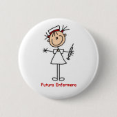 Pin de futura enfermera ronde button 5,7 cm (Voorkant)