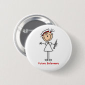 Pin de futura enfermera ronde button 5,7 cm (Voorkant /achterkant)