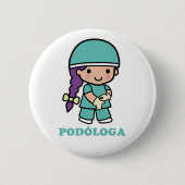 Pin de podóloga ronde button 5,7 cm (Voorkant)