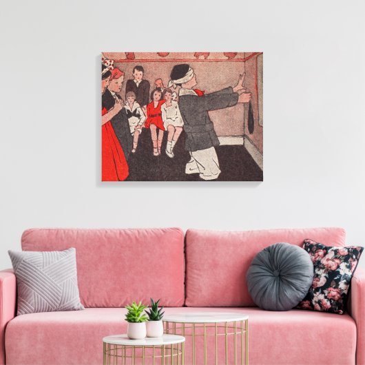 Pin de staart Ezel Canvas Afdruk (Insitu (Woonkamer))