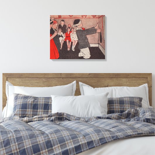 Pin de staart Ezel Canvas Afdruk (Insitu (Slaapkamer))