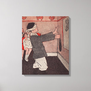 Pin de staart Ezel Canvas Afdruk