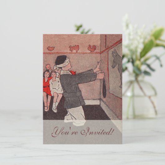 Pin de staart Ezel Kaart (Staand voorkant)