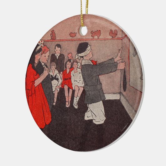 Pin de staart Ezel Keramisch Ornament (Links)