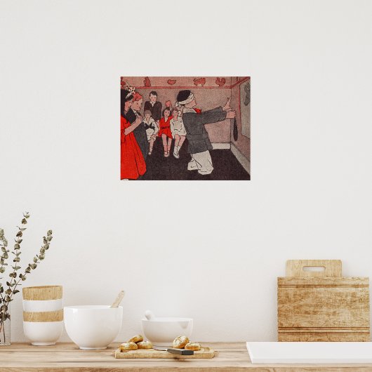 Pin de staart Ezel Poster (Keuken)