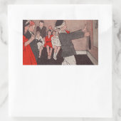 Pin de staart Ezel Rechthoekige Sticker (Tas)