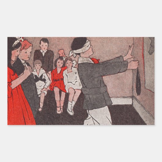 Pin de staart Ezel Rechthoekige Sticker (Voorkant)