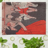 Pin de staart Ezel Theedoek (Gevouwen)