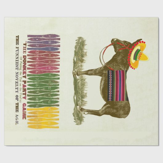 Pin de staart op de ezel cadeaupapier (Vlak)