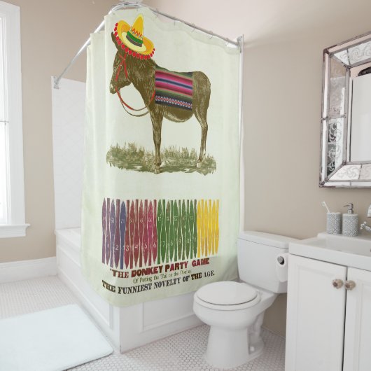 Pin de staart op de ezel douchegordijn (In situ)