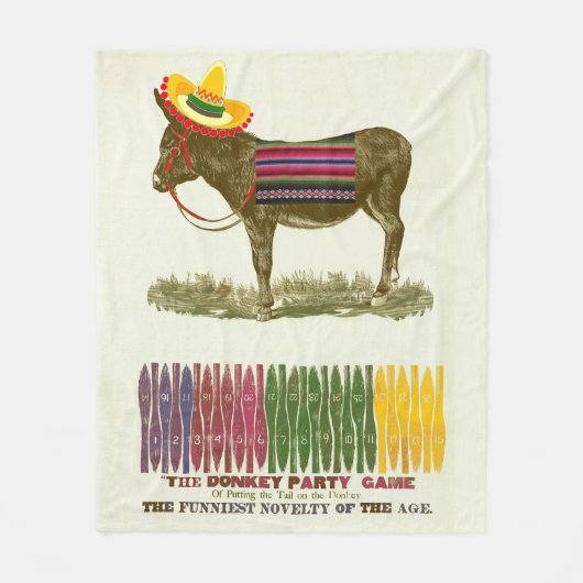 Pin de staart op de ezel fleece deken (Voorkant)