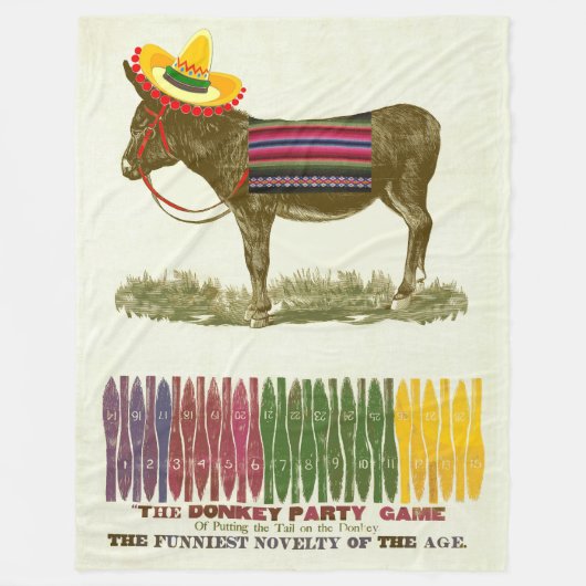 Pin de staart op de ezel fleece deken (Voorkant)