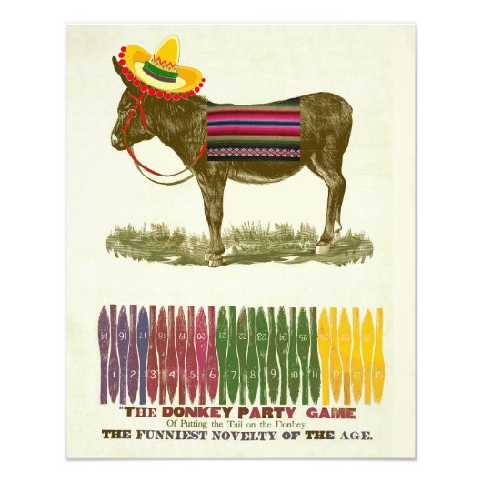 Pin de staart op de ezel foto afdruk (Voorkant)