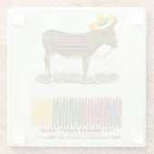 Pin de staart op de ezel glazen onderzetter (Achterkant)