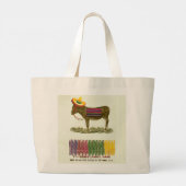 Pin de staart op de ezel grote tote bag (Achterkant)