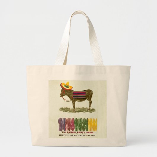 Pin de staart op de ezel grote tote bag (Voorkant)