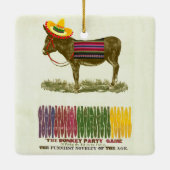 Pin de staart op de ezel keramisch ornament (Achterkant)