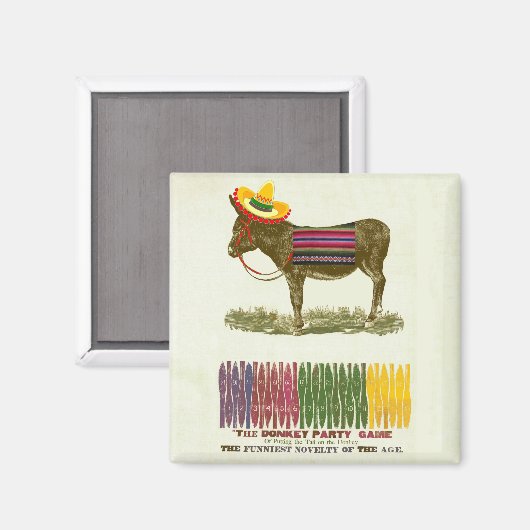 Pin de staart op de ezel magneet (Voorkant / Achterkant)