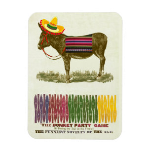 Pin de staart op de ezel magneet