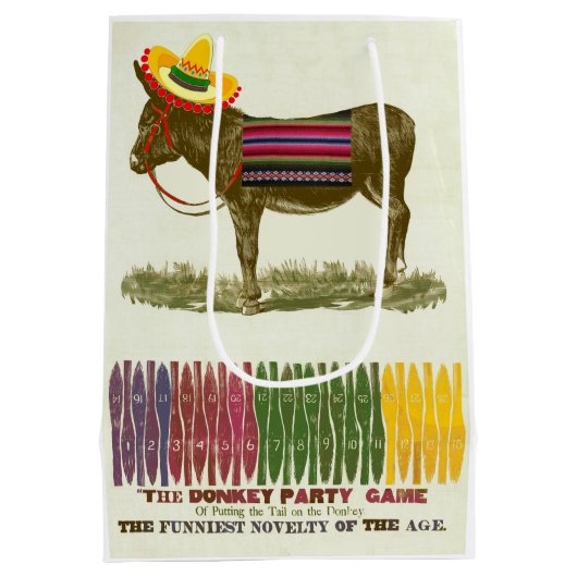 Pin de staart op de ezel medium cadeauzakje (Achterkant)