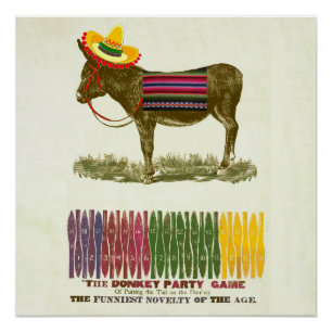 Pin de staart op de ezel perfect poster