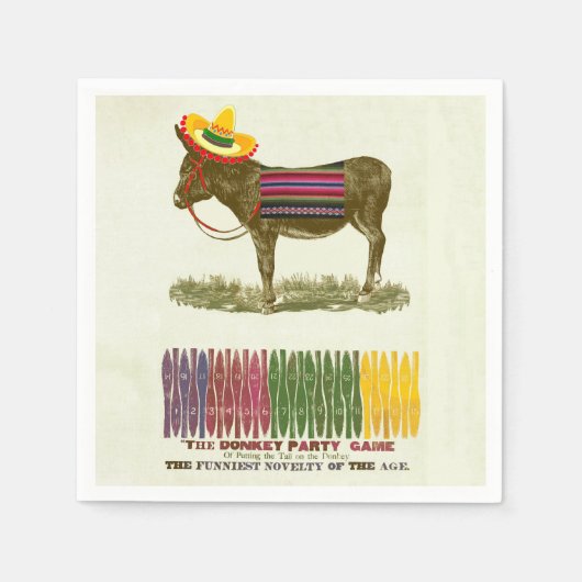 Pin de staart op de ezel servet (Voorkant)