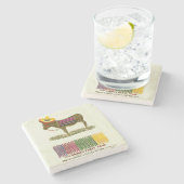 Pin de staart op de ezel stenen onderzetter (Zijkant)