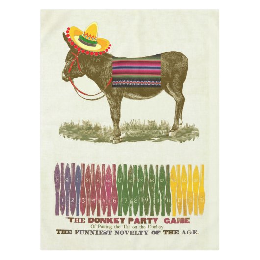 Pin de staart op de ezel tafelkleed (Voorkant)