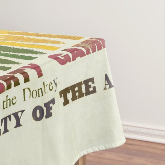 Pin de staart op de ezel tafelkleed (Voorbeeld)