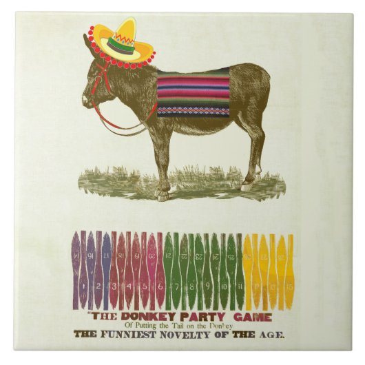 Pin de staart op de ezel tegeltje (Voorkant)