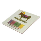 Pin de staart op de ezel tegeltje (Zijkant)