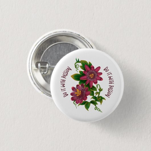 Pin Do It With Passion Ronde Button 3,2 Cm (Voorkant /achterkant)