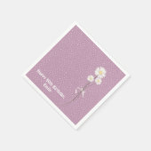 Pin dot design met madeliefje bouquet servet (Hoek)