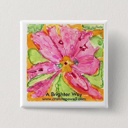 Pin - Een helderdere manier Vierkante Button 5,1 Cm (Voorkant)