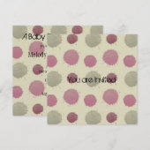 Pin en Green Splash Baby shower Kaart (Voorkant / Achterkant)