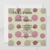 Pin en Green Splash Baby shower Kaart (Achterkant)