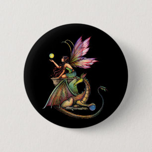 Pin Fairy and Dragon, Button van Molly Harrison