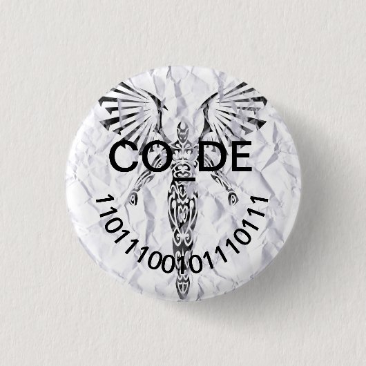 Pin hack - Co_De 11011100101110111 Ronde Button 3,2 Cm (Voorkant)