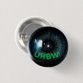 Pin hack - Eye U'R'B'W! (You are beign watched!) Ronde Button 3,2 Cm (Voorkant /achterkant)