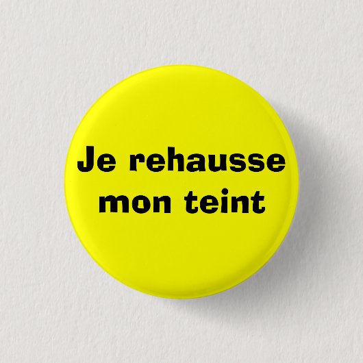 Pin jaune serine ronde button 3,2 cm (Voorkant)