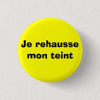 Pin jaune serine ronde button 3,2 cm