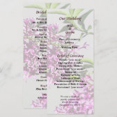 Pin Lilacs and Leaves Wedding Program Programmakaart (Voorkant / Achterkant)