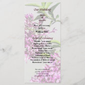 Pin Lilacs and Leaves Wedding Program Programmakaart (Voorkant)