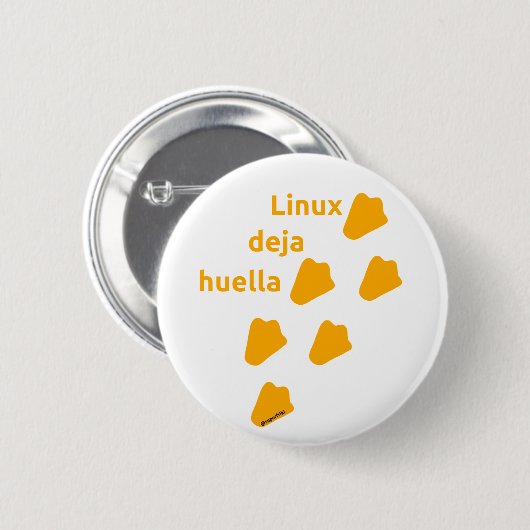 pin linux ronde button 5,7 cm (Voorkant /achterkant)