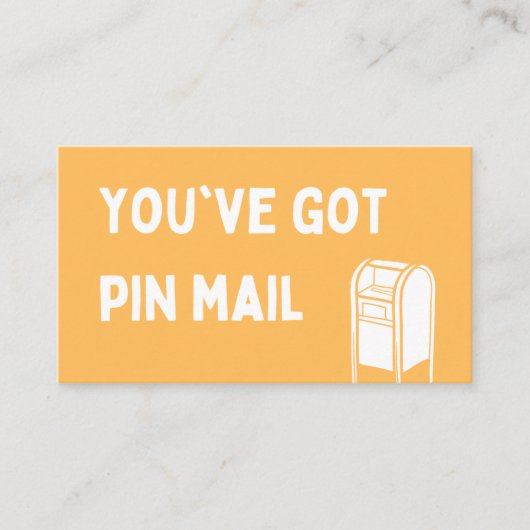 Pin Mail Backer Kaart Visitekaartje (Voorkant)