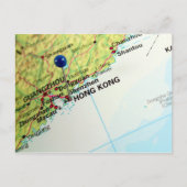 Pin Map of Hong Kong Briefkaart (Voorkant)