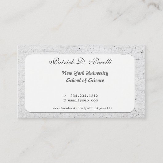 Pin Me Up University Student College Visitekaartje (Voorkant)