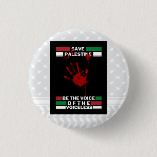 Pin met vrije Palestijnse knoop in het thema Pales Ronde Button 3,2 Cm