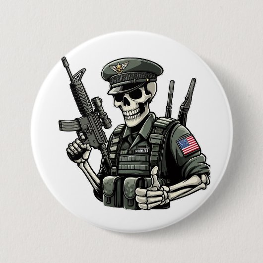 PIN militar EEUU Ronde Button 7,6 Cm (Voorkant)