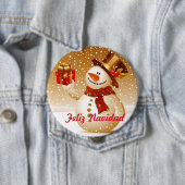 Pin Muñeco de nieve Ronde Button 4,0 Cm (In situ)
